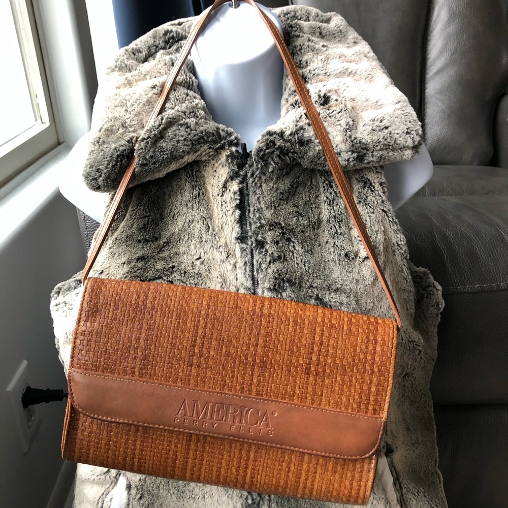 Vintage America Perry Ellis Woven Shoulder Bag